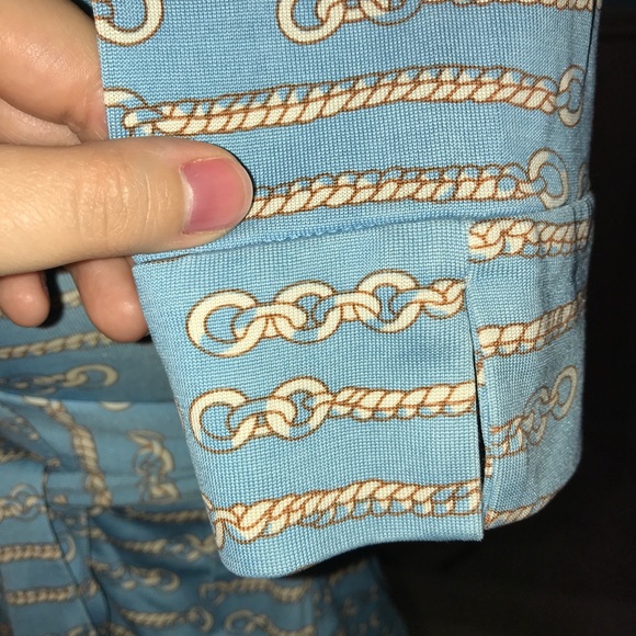 DVF Blue Silk “Julianna” Wrap Top - Picture 3 of 8